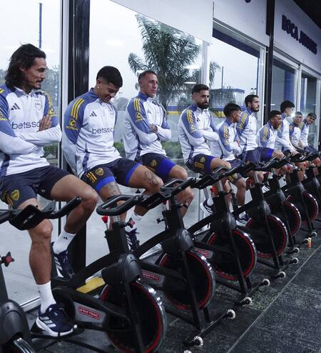 Entrenamiento de Boca en Boca Predio. Foto: NA.