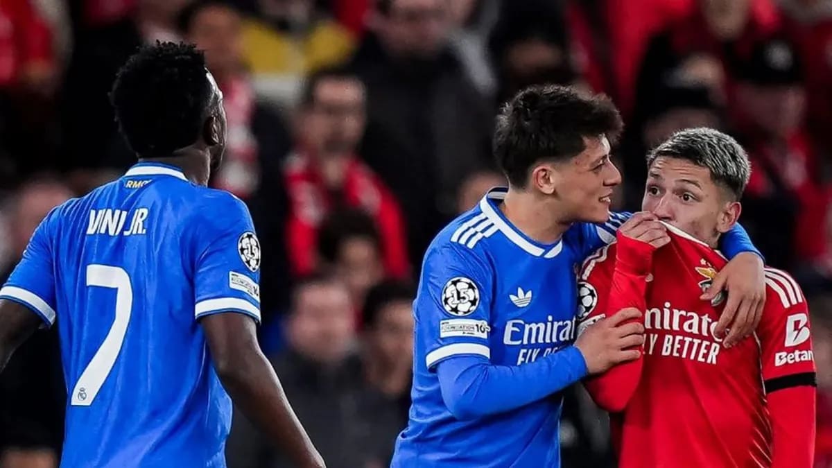 La UEFA suspendió a Gianluca Prestianni por 6 partidos por “conducta discriminatoria” contra Vinicius en el Real Madrid-Benfica