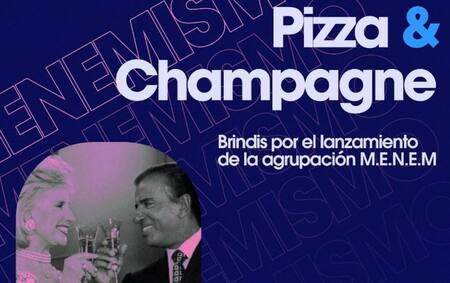 Pizza con champagne. Foto: archivo.