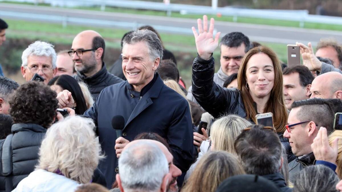 Mauricio Macri y Eugenia Vidal en acto, Elecciones 2019, Agencia NA