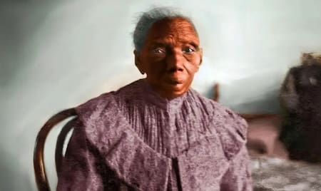 Felipa Larrea, la esclava que lo vio todo. Foto: Instagram @argentinacolorized