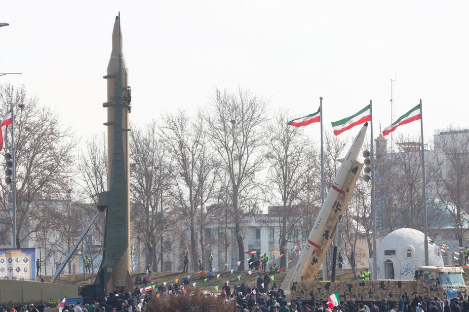 Celebraciones por los 45 años de la revolución en Irán. Foto: Reuters.