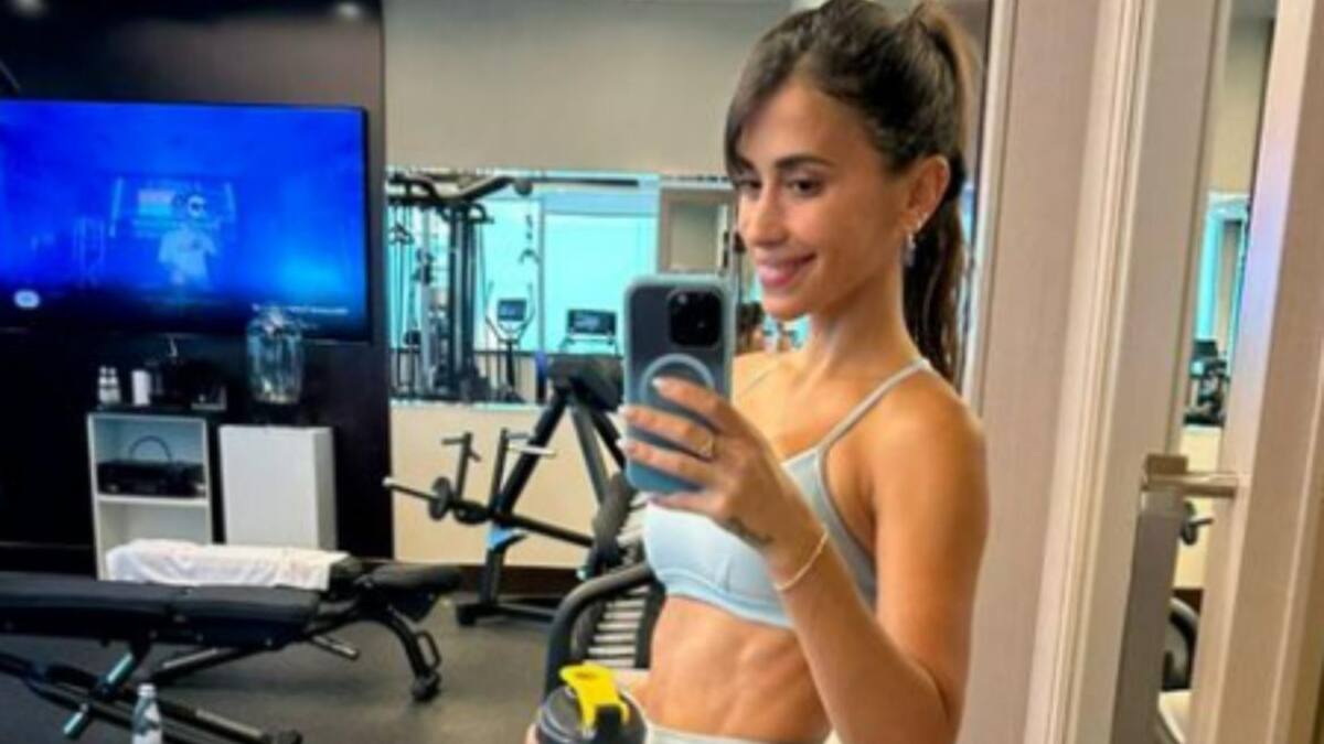 Anto Roccuzzo en el gym de Qatar. Foto: Instagram.