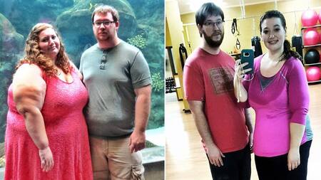 Pareja baja de peso y pierden 180 kilos juntos