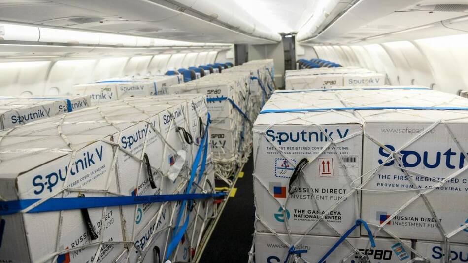 Nuevo cargamento de vacunas Sputnik V, foto presidencia