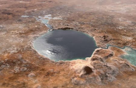 Cráter Jezero donde amartizó Perseverance