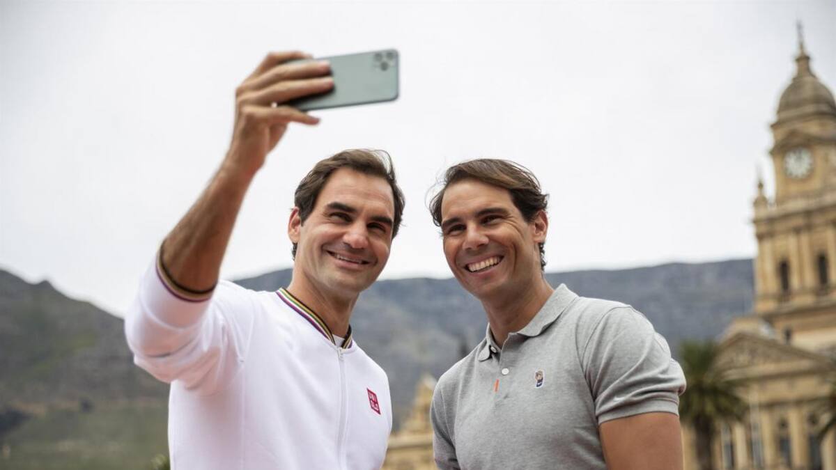 Roger Federer y Rafael Nadal. Foto: EFE.