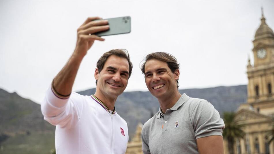 Roger Federer y Rafael Nadal. Foto: EFE.