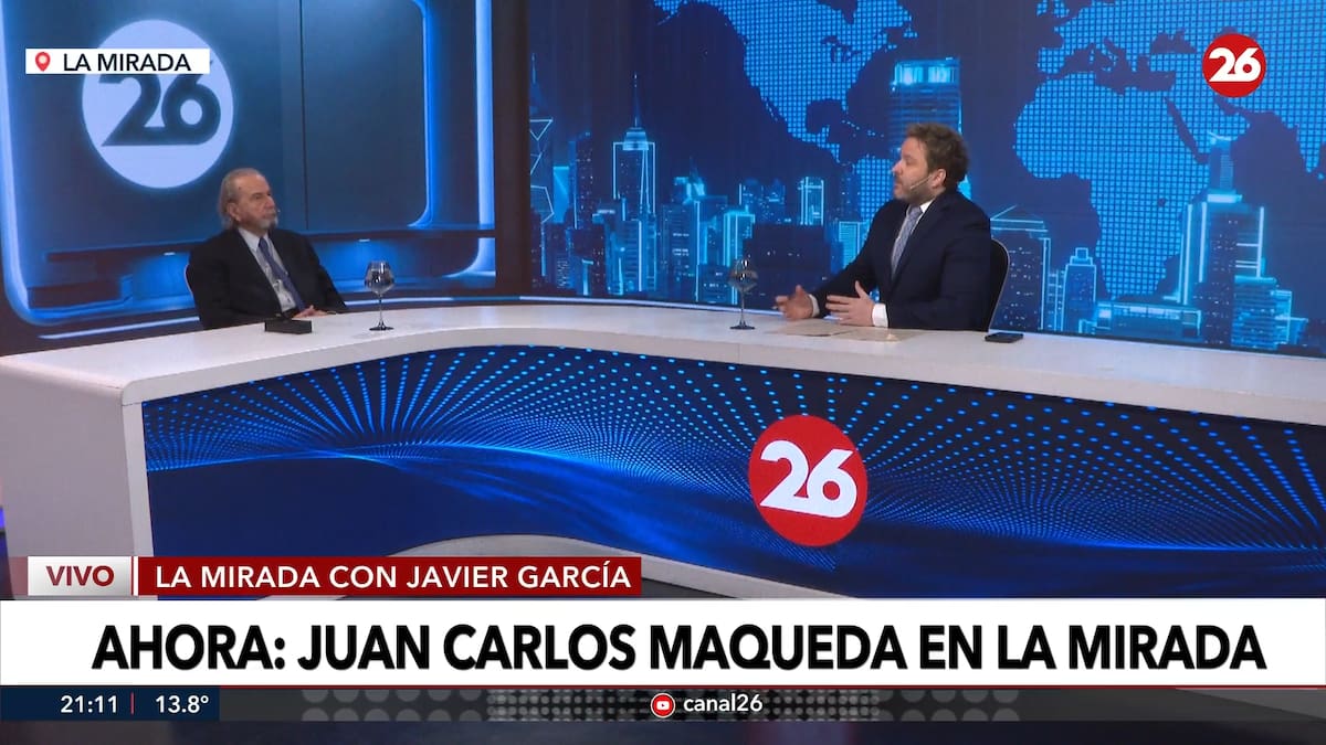 Juan Carlos Maqueda en el programa La Mirada por Canal 26.