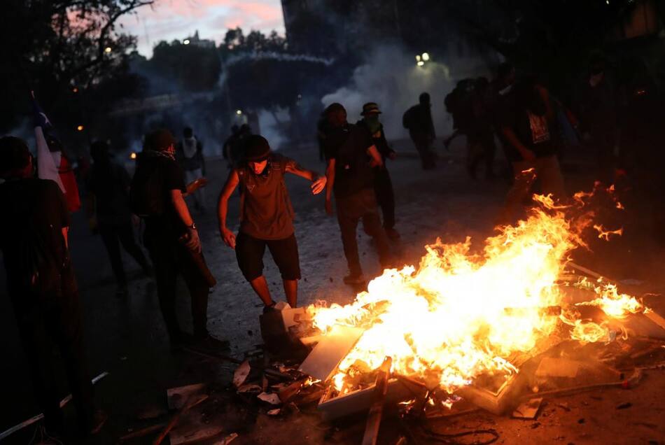 Incidentes en nueva marcha en Chile, REUTERS