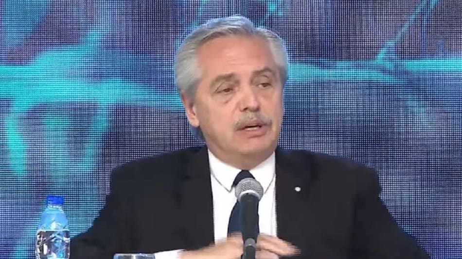 Alberto Fernández en la inauguración del gasoducto Néstor Kirchner. Foto: captura de video.