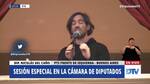 Nicolás del Caño defendió la ocupación de tierras desde un palco del Congreso