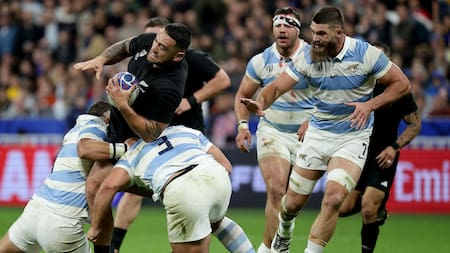 All Blacks vs Los Pumas, Mundial de Rugby. Foto: EFE