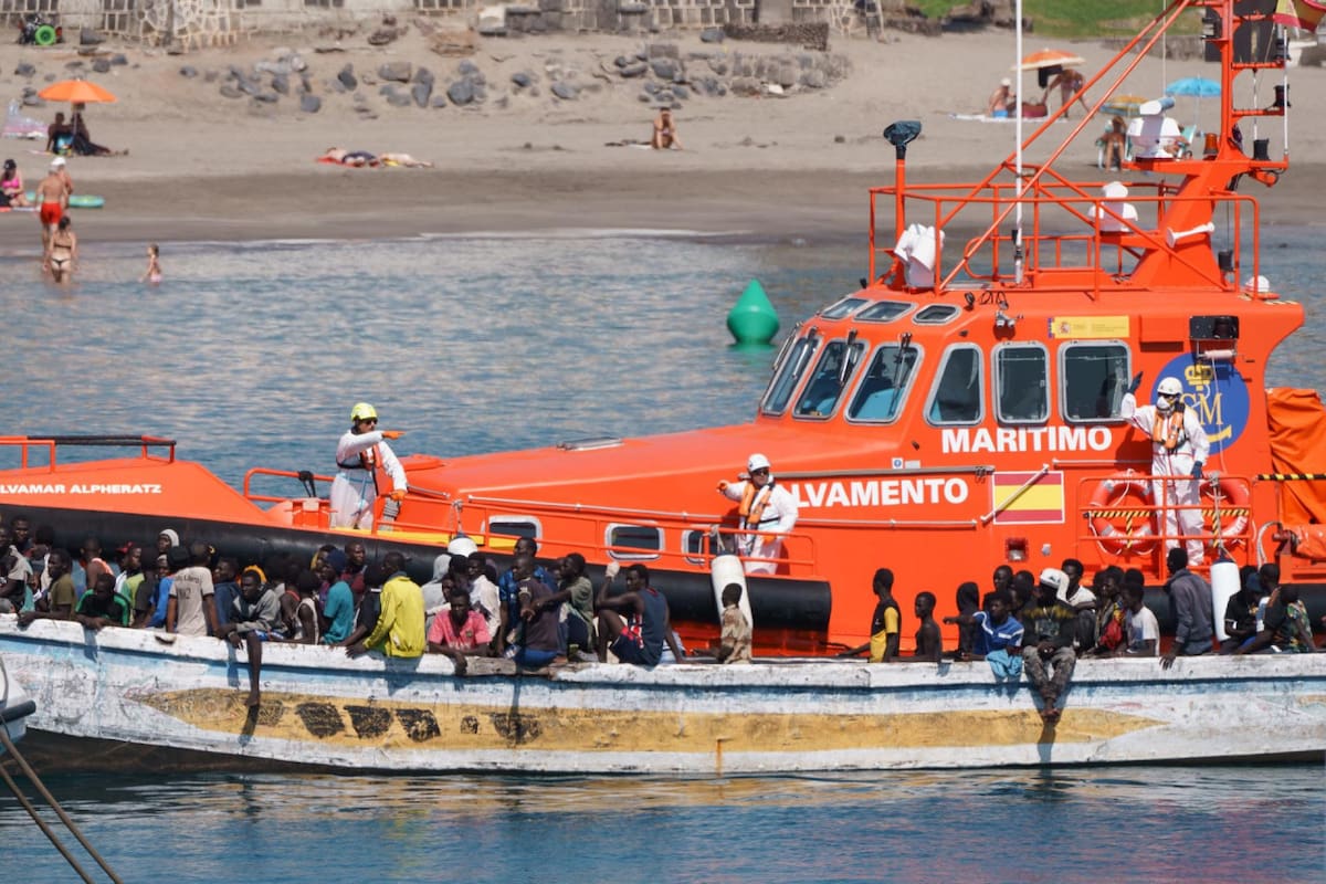 En lo que va de 2023, arribaron 14.976 personas a las Islas Canarias. Foto: EFE.