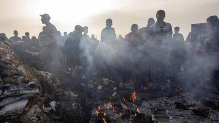 Graves ataques en Rafah, Gaza. Foto:EFE