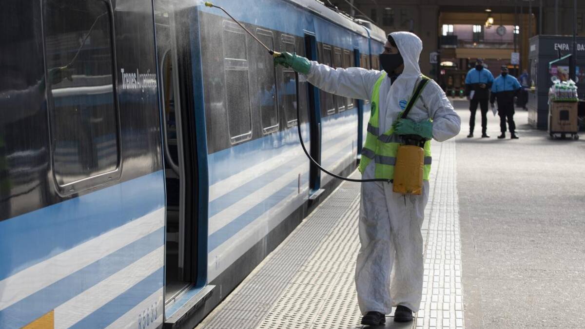Transporte público, trenes argentinos, cuarentena
