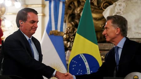 Jair Bolsonaro, Mauricio Macri en Casa Rosada, Reuters