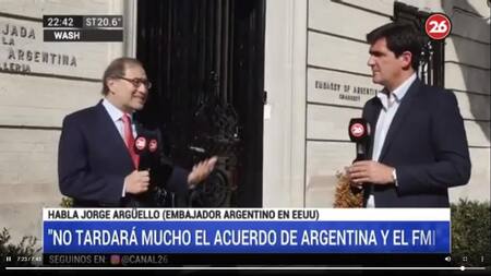 Entrevista con el embajador argentino en EE.UU.