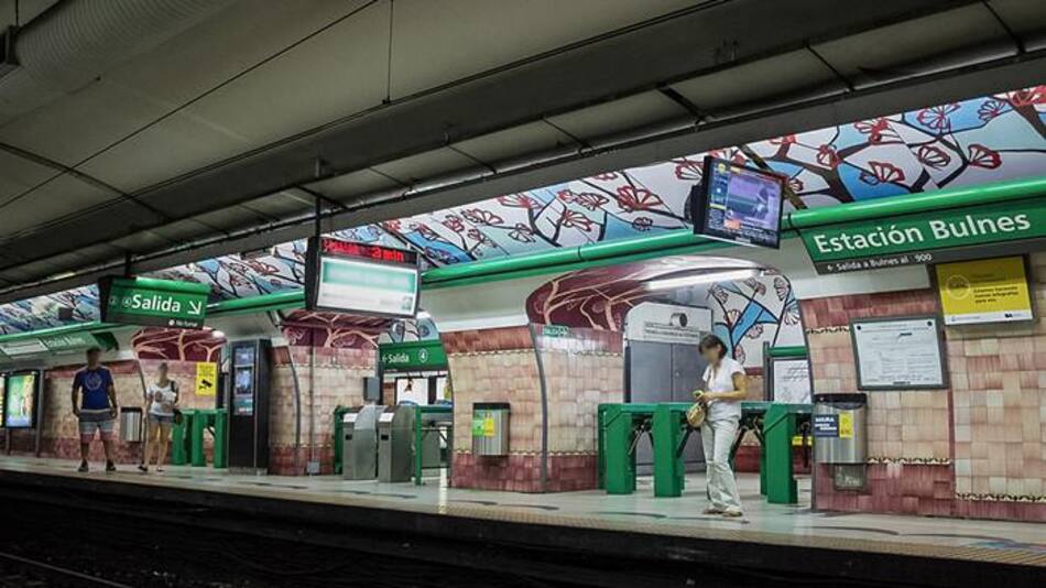 Estación Bulnes de la línea D, Palermo. Foto: NA.