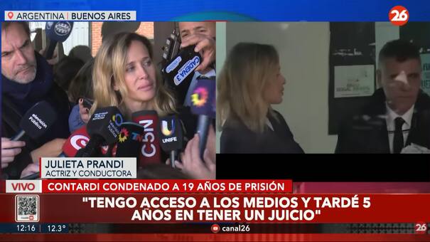 Claudio Contardi culpable: Julieta Prandi indicó que “hay un antes y un después” del fallo y consideró que es “una pena ejemplar”