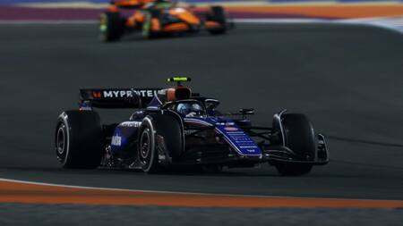 Franco Colapinto en el Gran Premio de Qatar. Foto: Reuters.