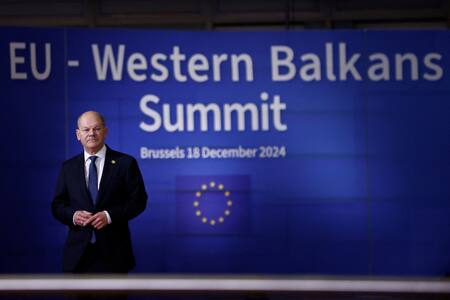 Olaf Scholz en Bruselas. Foto: Reuters.
