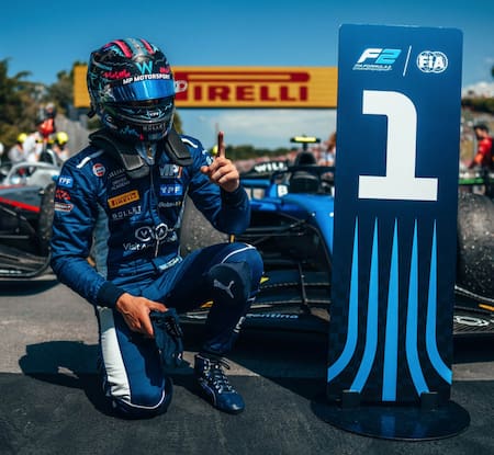 Franco Colapinto, Fórmula 2. Foto: NA