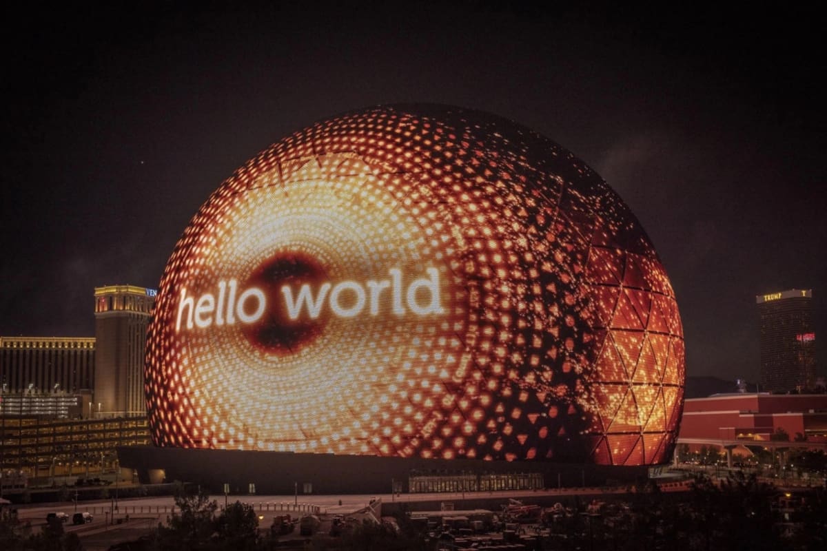 MSG Sphere: la impactante esfera en Las Vegas. Foto: NA.