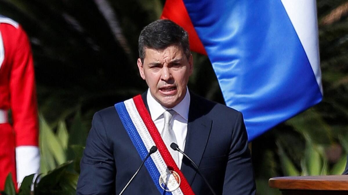 Asunción presidencial de Santiago Peña. Foto: Reuters.