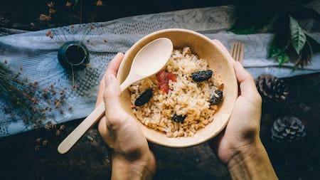 Arroz; alimento; comida. Foto: Unsplash.