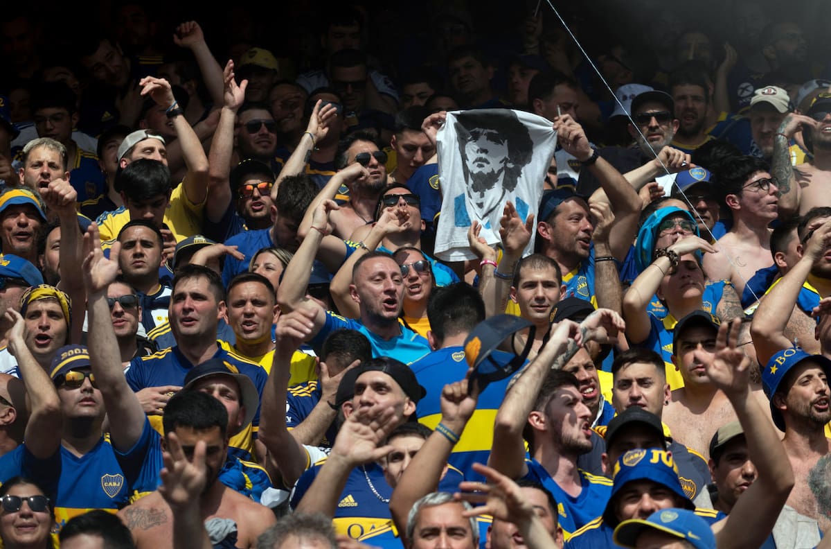 El color de los hinchas de Boca en el Superclásico. Foto: Reuters