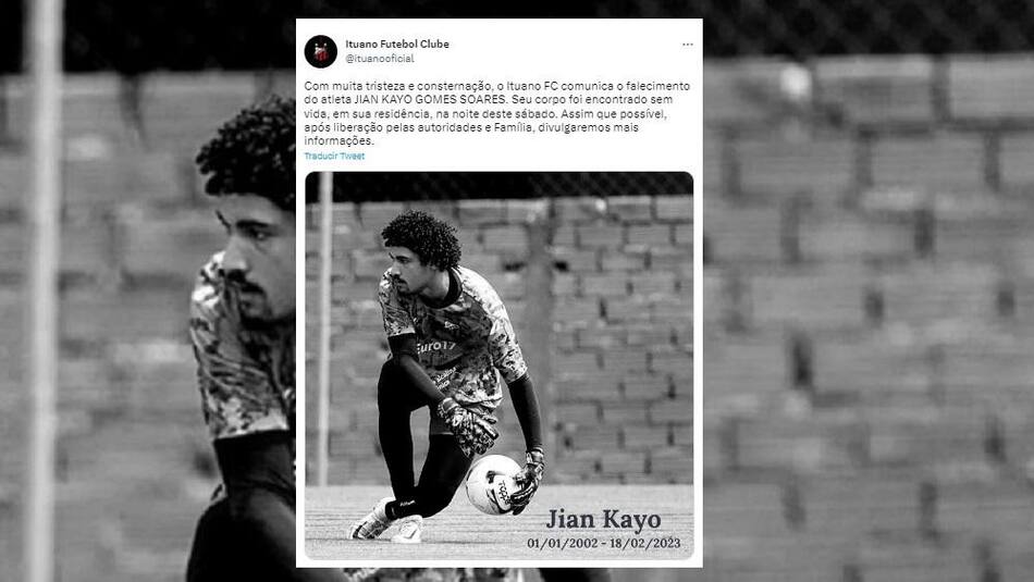 Jian Kayo Gomes Soares, arquero brasileño fallecido, NA