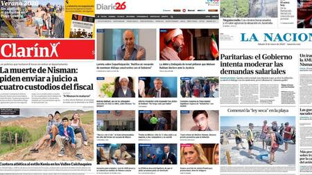 Tapas de diarios argentinos Sábado 11-1-20