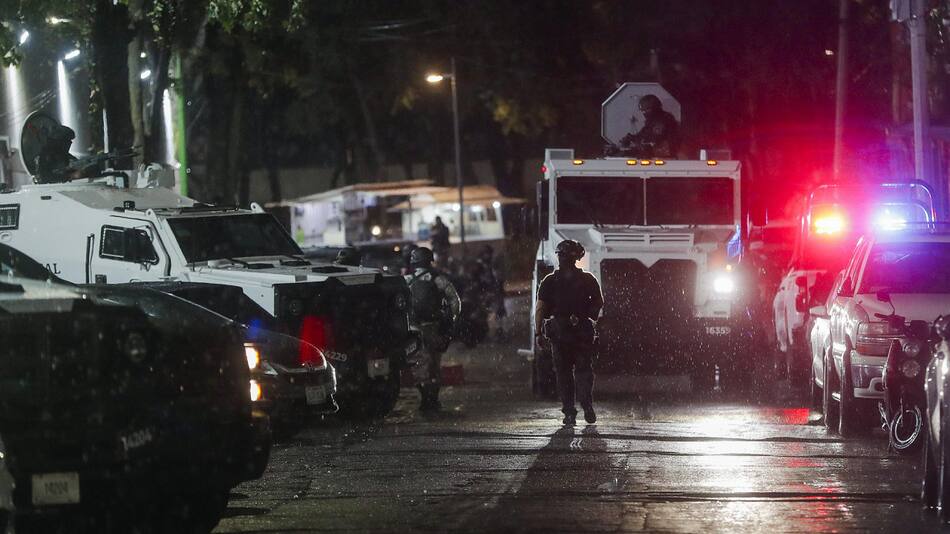 Operativo de detención de "El Nini", jefe de seguridad de los hijos de El Chapo Guzmán. Foto: EFE.