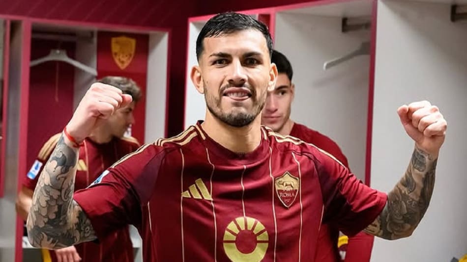 Leandro Paredes en Roma. Foto: Instagram @officialasroma