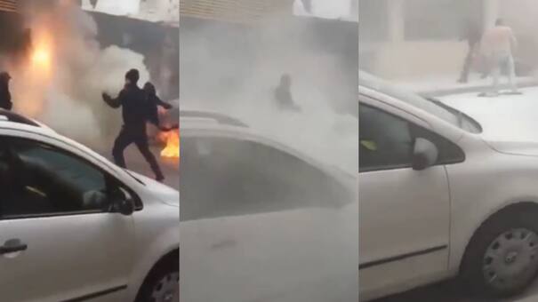 Un hombre se prendió fuego tras ser denunciado por amenazas: el impactante video