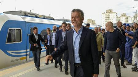 Mauricio Macri en inauguración de terminal de tren Belgrano