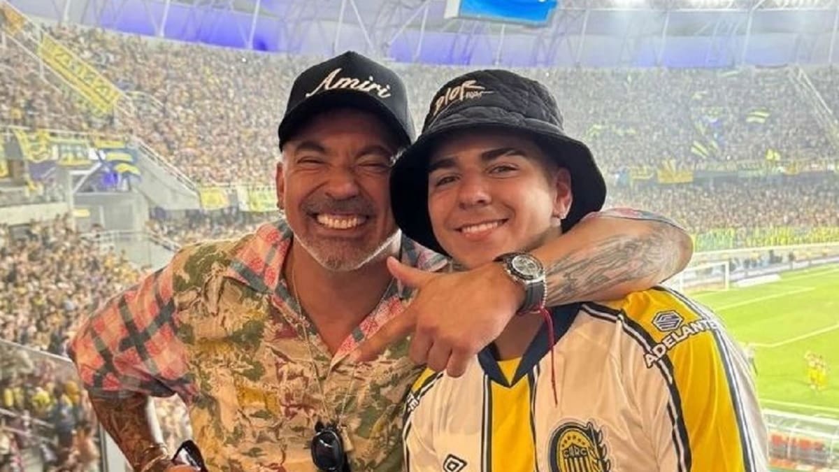 Ezequiel Lavezzi y su hijo Tomás. Foto: Instagram
