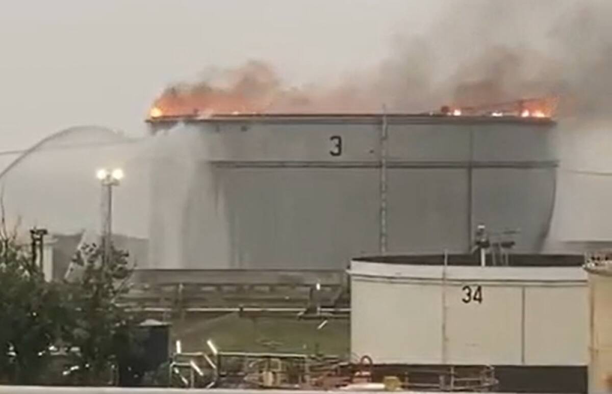 Incendio en Dock Sud. Foto: captura de video