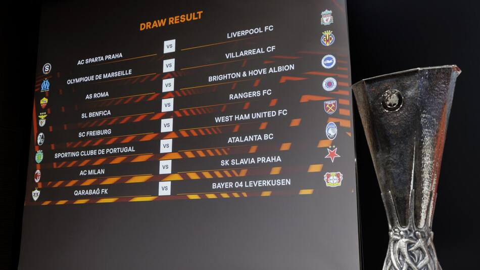 Sorteo de octavos de final de la Europa League. Foto: EFE.