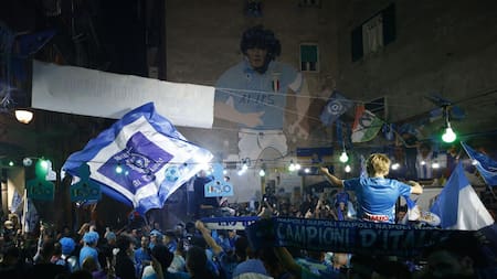Festejo del Napoli ante el Udinese por la Serie A. Foto: REUTERS.