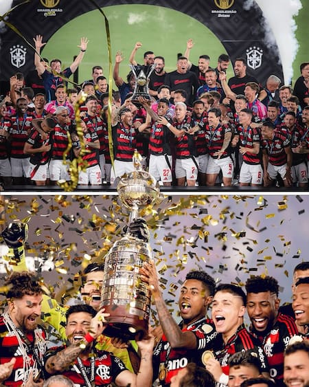 Flamengo ganó la Copa Libertadores y el Brasileirao.