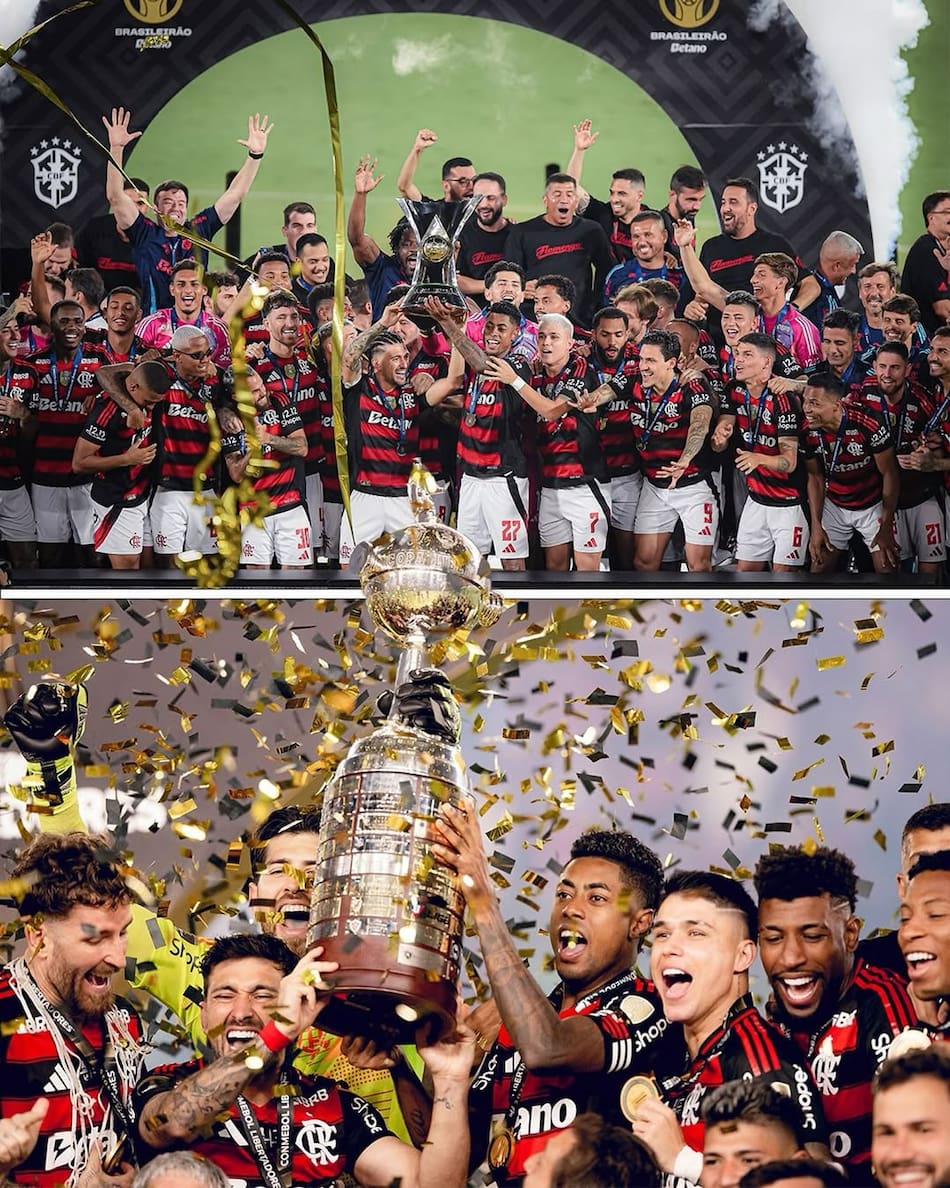Flamengo ganó la Copa Libertadores y el Brasileirao.