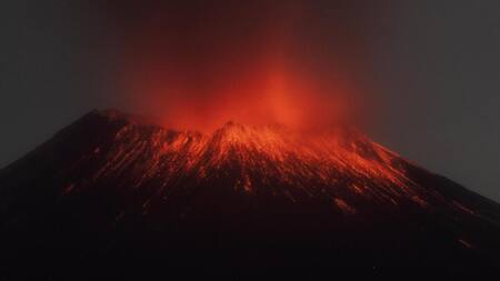 Volcán Popocatépetl. Foto: EFE.