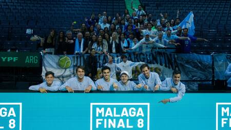 Equipo argentino de Copa Davis clasificado a Málaga.