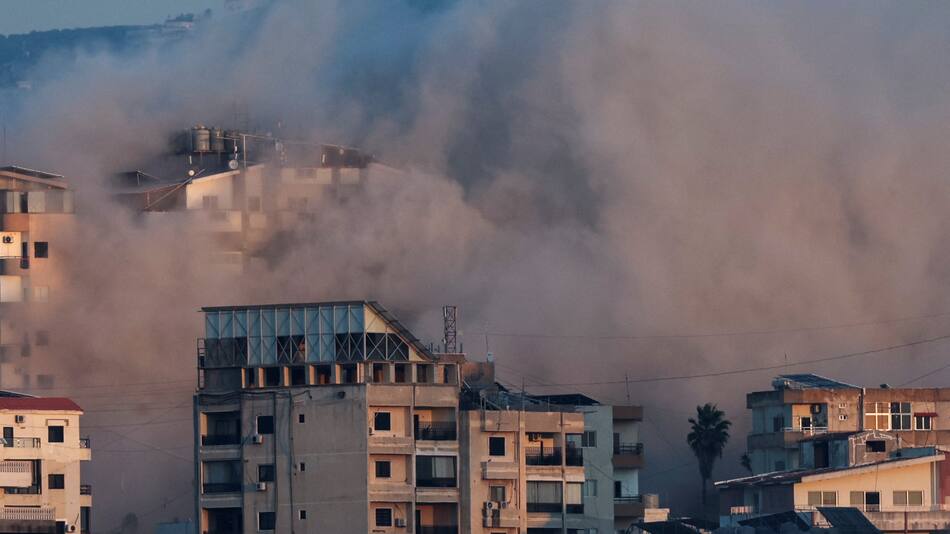 Bombardeo de Israel en el Líbano. Foto: Reuters.