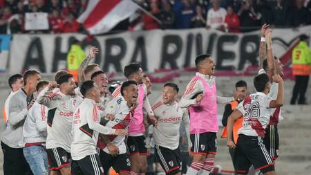 Festejo jugadores de River. Foto: NA