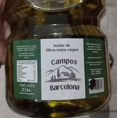 Aceite de oliva prohibido por ANMAT. Fuente: X