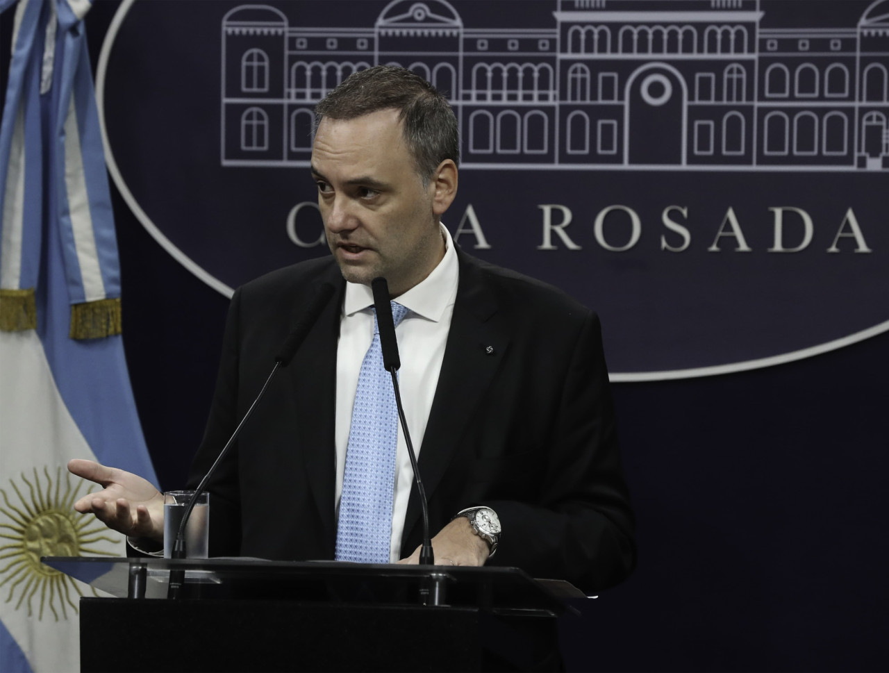 Manuel Adorni, vocero presidencial. Foto: NA.