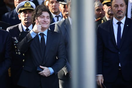 Javier Milei en el acto por el Día del Veterano y de los Caídos en la Guerra de Malvinas. Foto: REUTERS/Agustin Marcarian.
